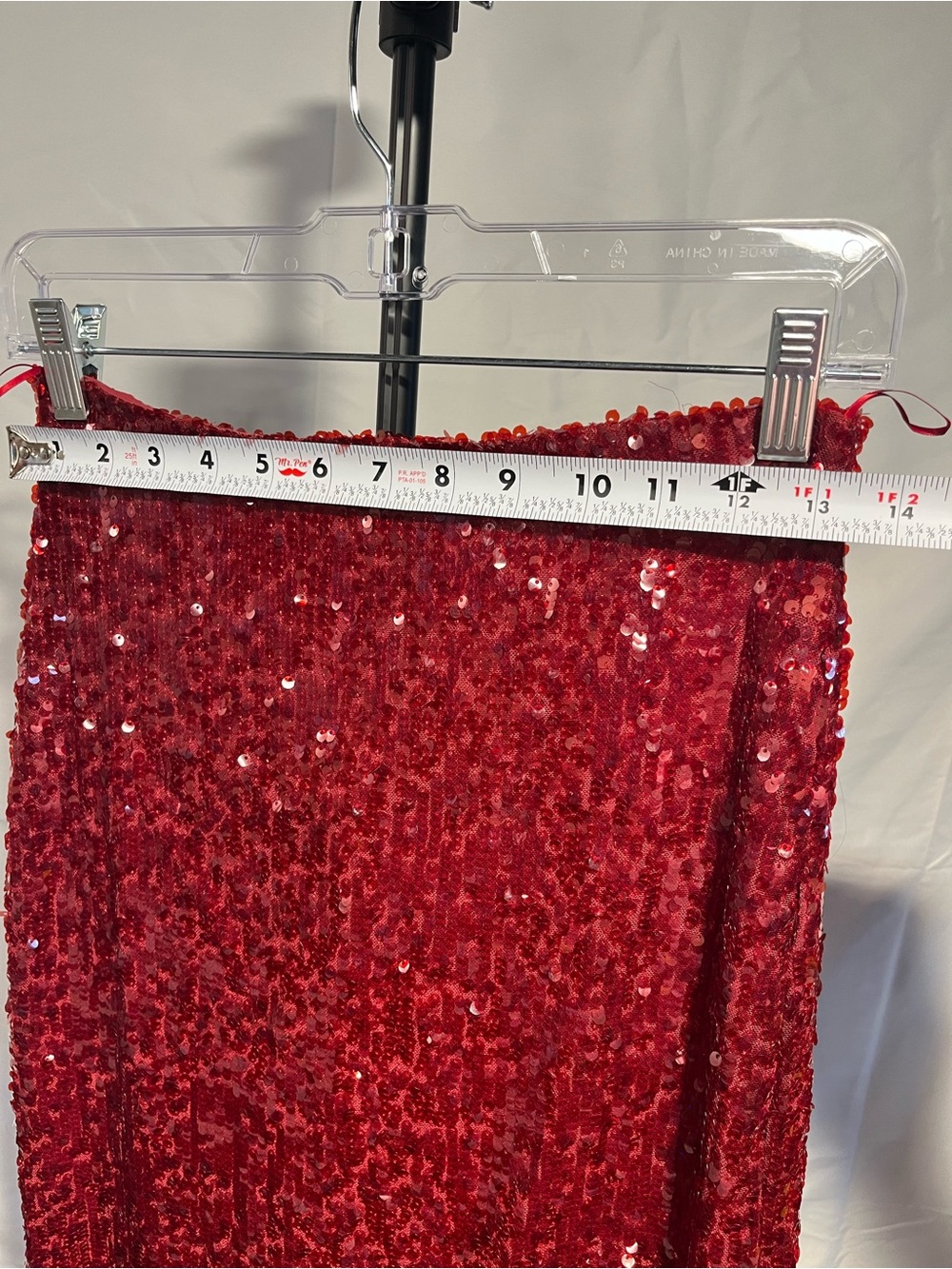 Zara Red Sequin Co-ord Set - strappy crop top and a high-waisted midi skirt XS - Picture 7 of 12